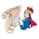 King Charles II holding a map of Carolana