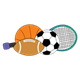 Sports Equipment basketball, tennis, soccer, football
