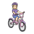 Girl on Bike Color PNG