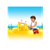 Boy Playing in Sand Color PDF