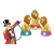 Three Circus Lions Color PNG