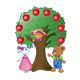 Apple Tree with Button Bear, Amber Lamb, and Katie Kitten