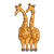 Two Giraffes Color PNG