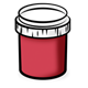 Red Paint Jar 