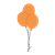 Orange Balloons Color PNG