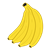 Bunch of Bananas 1 Color PNG
