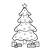 Christmas Tree Line PNG