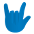 Blue Hand Color PNG