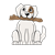 White Dog Color PNG