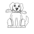 White Dog Line PNG