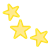 Three Yellow Stars Color PNG