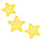 Three Yellow Stars diagonal