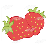 Two Red Strawberries