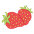 Two Red Strawberries Color PNG