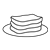 Plate of Bread Line PNG
