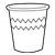 Blue Cup Line PNG