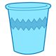Blue Cup with a zigzag pattern