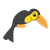Black Toucan Color PNG