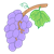 Purple Grape Cluster Color PNG