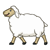 Happy Sheep Color PNG
