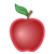 Red Apple 1 Color PNG