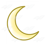 Yellow Crescent Moon