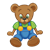 Button Bear Sitting Color PNG
