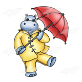 Rainy Day Hippo