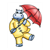 Rainy Day Hippo Color PDF
