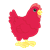 Red Chicken Color PNG