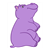 Purple Hippo Color PDF