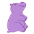 Purple Hippo Color PNG