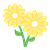 Two Yellow Flowers Color PNG