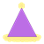 Purple Triangle Hat Color PNG
