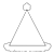 Purple Triangle Hat Line PNG