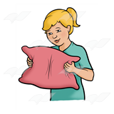 Girl Holding Pillow