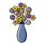 Blue Flower Vase Color PNG