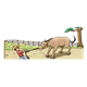Boy Pulling Mule in a corral
