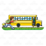Boy Running to Bus