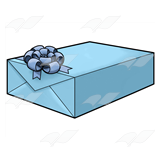 Blue Gift with Bow