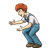 Crouching Boy Color PNG