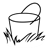Silver Bucket Line PNG