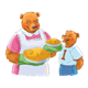 Bears with Pies 