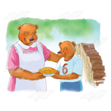 Mom Bear Giving Pie