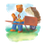 Bear 6 Eating Pie Color PNG