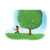 Boy Flying a Kite Color PNG