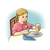 Girl Eating Color PNG