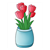 Red Tulips in a Vase Color PDF