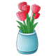 Red Tulips in a Vase 