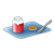 Jam Jar on a Tray Color PNG